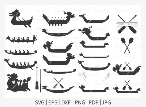 Dragon boat Svg, Dragon boat festival, Dragon boat Racing Silhouetters, Dragon boat Oar, Rowing Svg, Paddle Clipart, Dragon boat Racing Svg SVG Dinvect 