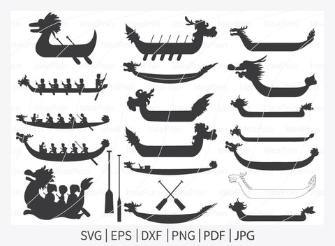 Dragon boat Svg, Dragon boat festival, Dragon boat Racing Silhouetters, Dragon boat Oar, Rowing Svg, Paddle Clipart, Dragon boat Racing Svg SVG Dinvect 