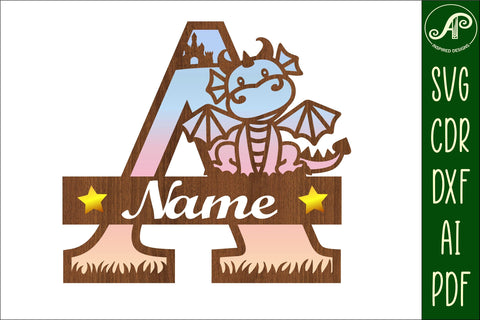 Dragon Capital Monogram Letter A SVG Cut SVG APInspireddesigns 
