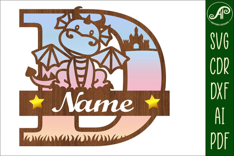 Dragon Capital Monogram Letter D SVG Cut SVG APInspireddesigns 