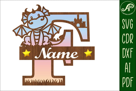 Dragon Capital Monogram Letter F SVG Cut SVG APInspireddesigns 