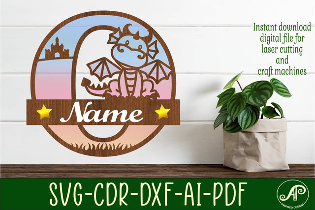 Dragon Capital Monogram Letter O SVG Cut SVG APInspireddesigns 