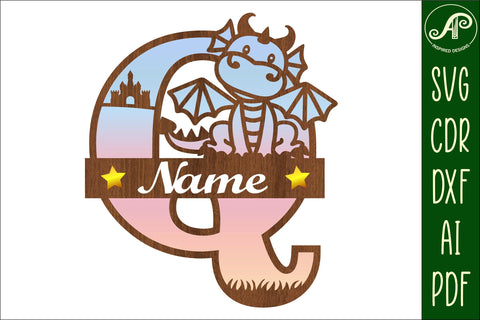 Dragon Capital Monogram Letter Q SVG Cut SVG APInspireddesigns 