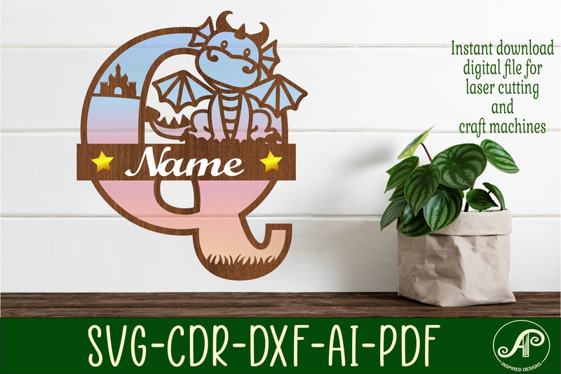 Dragon Capital Monogram Letter Q SVG Cut SVG APInspireddesigns 