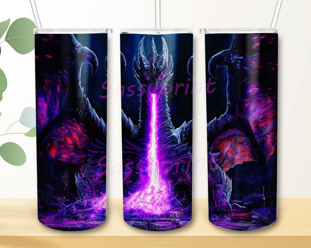 Dragon Flying 20 oz Tumbler Wrap, Dragon Fantasy Tumbler Template, Dragon Fire, Dragon Warrior Tumbler Wrap PNG Download Sublimation sassyprint 