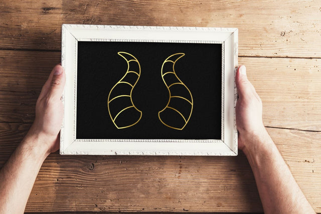 Dragon Horns SKETCH Single Line Drawing SVG SVG Designed by Geeks 