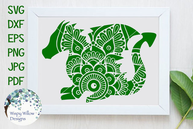 Dragon Mandala SVG Wispy Willow Designs 