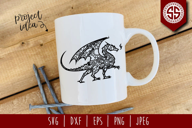 Dragon Mandala Zentangle SVG SavoringSurprises 