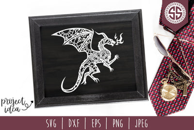Dragon Mandala Zentangle SVG SavoringSurprises 