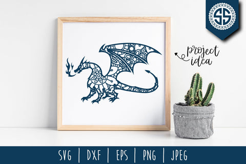 Dragon Mandala Zentangle SVG SavoringSurprises 