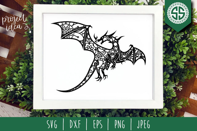 Dragon Mandala Zentangle SVG SavoringSurprises 