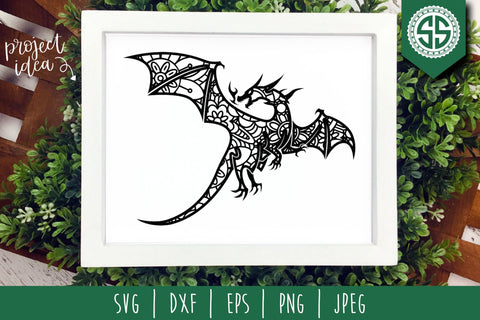 Dragon Mandala Zentangle SVG SavoringSurprises 
