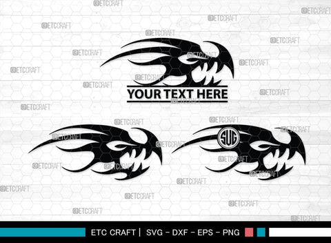 Dragon Monogram, Dragon Silhouette, Dragon SVG, Chinese Dragon Svg, Flying Dragon Svg, Dragon, SB00255 SVG ETC Craft 