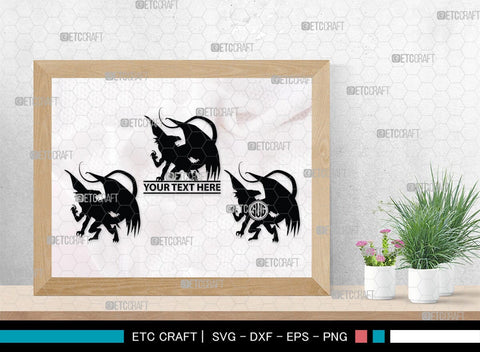 Dragon Monogram, Dragon Silhouette, Dragon SVG, Chinese Dragon Svg, Flying Dragon Svg, Dragon, SB00255 SVG ETC Craft 