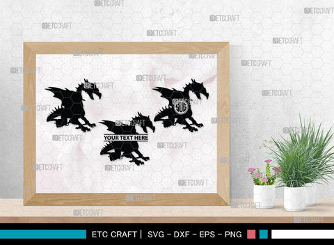 Dragon Monogram, Dragon Silhouette, Dragon SVG, Chinese Dragon Svg, Flying Dragon Svg, Dragon, SB00255 SVG ETC Craft 