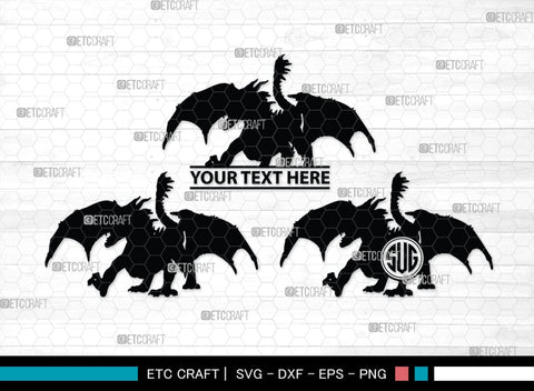 Dragon Monogram, Dragon Silhouette, Dragon SVG, Chinese Dragon Svg, Flying Dragon Svg, Dragon, SB00255 SVG ETC Craft 