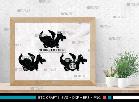 Dragon Monogram, Dragon Silhouette, Dragon SVG, Chinese Dragon Svg, Flying Dragon Svg, Dragon, SB00255 SVG ETC Craft 