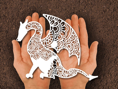 Dragon Princess Paper cut SVG Johan Ru designs 