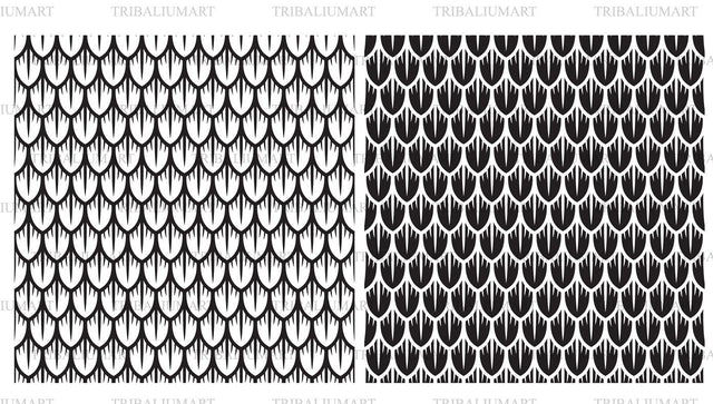 Dragon scales seamless pattern SVG TribaliumArtSF 
