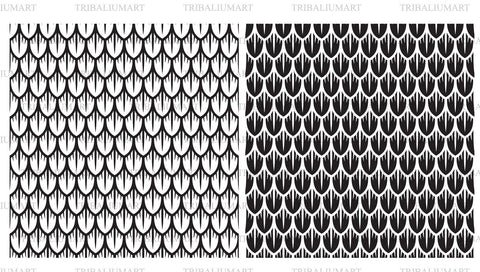 Dragon scales seamless pattern SVG TribaliumArtSF 