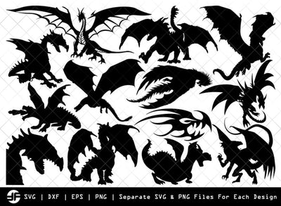 Dragon SVG | Animal SVG | Silhouette Bundle | SVG Cut File SVG ETC Craft 