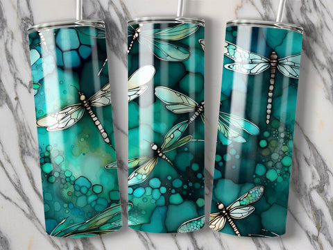 Dragonflies Tumbler wrap Sublimation Luvleigh Digitals 