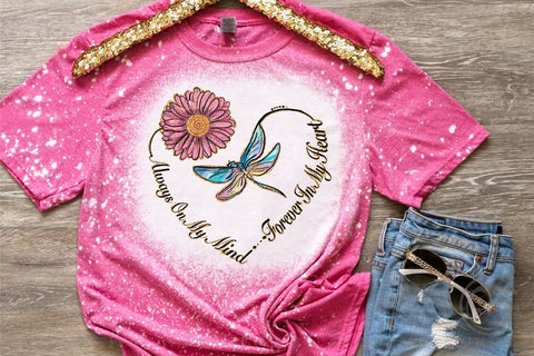 Dragonfly And Daisy Flower Heart PNG Sublimation LAM HOANG THUY 