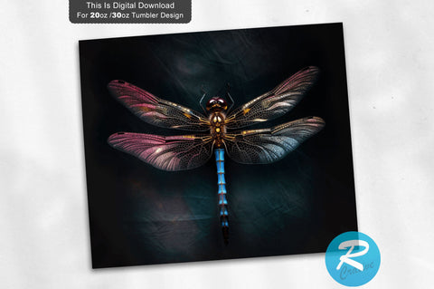 Dragonfly Dark 20 oz / 30 oz Skinny Tumbler Sublimation Regulrcrative 