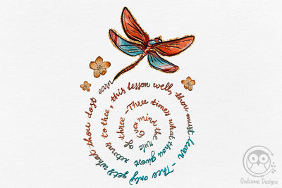 Dragonfly Ever Mind The Rule Of Three PNG Sublimation LAM HOANG THUY 