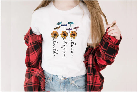 Dragonfly Faith Hope Love Flower Sublimation Sublimation Jagonath Roy 