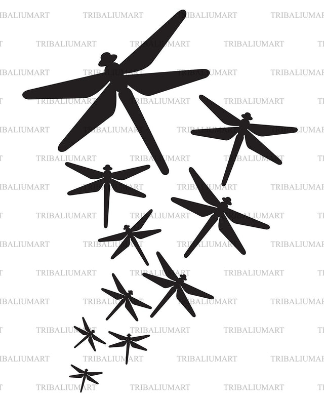 Dragonfly group SVG TribaliumArtSF 