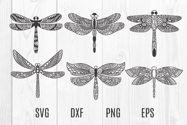 Dragonfly Mandala, Dragonfly Zentangle SVG SVG dadan_pm 