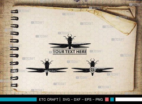 Dragonfly Monogram, Dragonfly Silhouette, Dragonfly SVG, Insect Svg, Dragonfly Vector, Animals, SB00256 SVG ETC Craft 