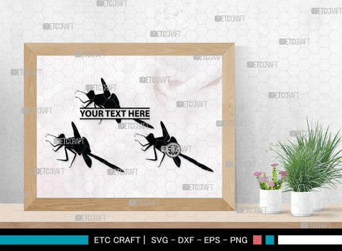 Dragonfly Monogram, Dragonfly Silhouette, Dragonfly SVG, Insect Svg, Dragonfly Vector, Animals, SB00256 SVG ETC Craft 