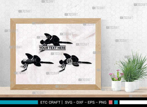 Dragonfly Monogram, Dragonfly Silhouette, Dragonfly SVG, Insect Svg, Dragonfly Vector, Animals, SB00256 SVG ETC Craft 