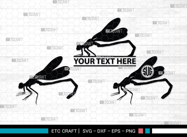 Dragonfly Monogram, Dragonfly Silhouette, Dragonfly SVG, Insect Svg, Dragonfly Vector, Animals, SB00256 SVG ETC Craft 