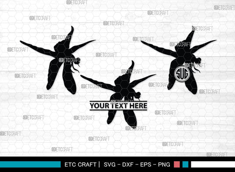 Dragonfly Monogram, Dragonfly Silhouette, Dragonfly SVG, Insect Svg, Dragonfly Vector, Animals, SB00256 SVG ETC Craft 