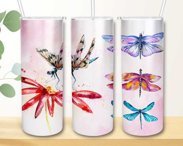 Dragonfly PNG, Dragonfiles 20oz Tumbler Wrap Digital Download, Dragonfly Tumbler Wrap PNG Sublimation sassyprint 