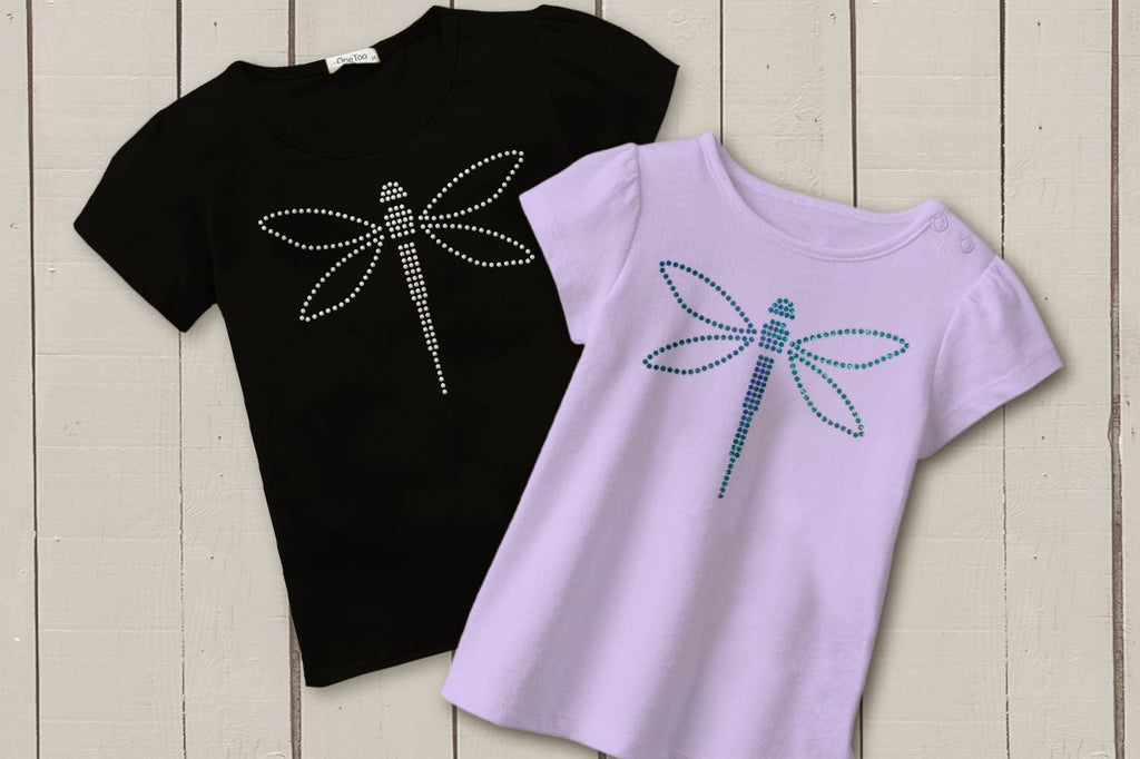 Dragonfly Rhinestone Template - So Fontsy