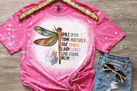 Dragonfly Smile Often Think Positively PNG SVG LAM HOANG THUY 