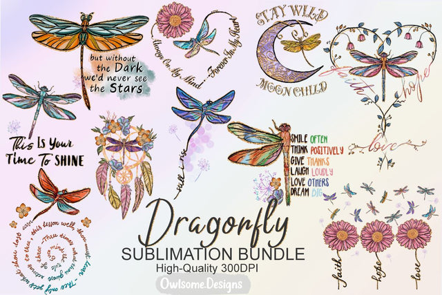 Dragonfly Sublimation Bundle SVG LAM HOANG THUY 