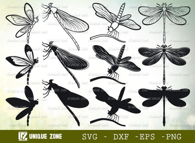 Dragonfly SVG Bundle | Dragonfly Svg | Animal Svg | Swirly Dragonfly Svg | Tribal Dragonfly Svg | SVG Unique Zone 