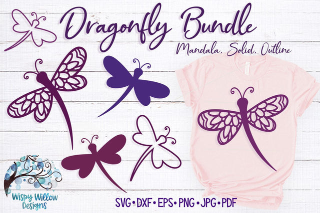 Dragonfly SVG Bundle SVG Wispy Willow Designs 