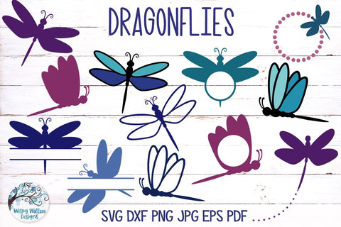 Dragonfly SVG Bundle SVG Wispy Willow Designs 