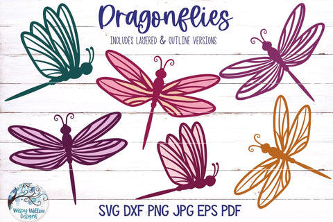 Dragonfly SVG Bundle SVG Wispy Willow Designs 