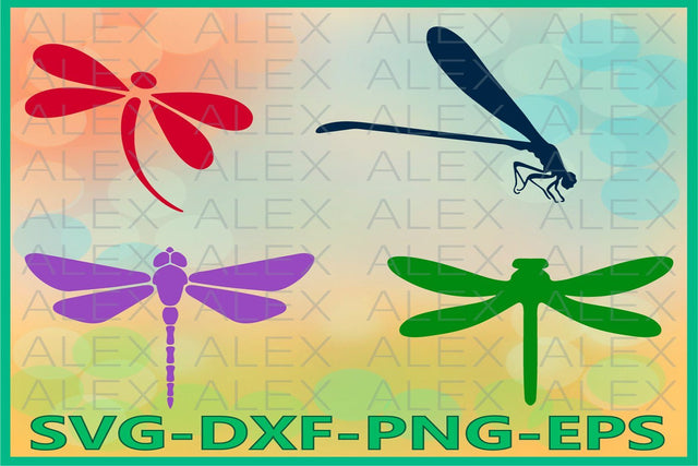 Dragonfly svg, Dragonfly Silhouette SVG AlexSVGStudio 