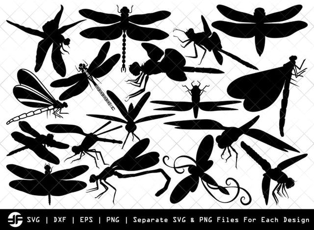Dragonfly SVG | Insect SVG | Silhouette Bundle | SVG Cut File SVG ETC Craft 