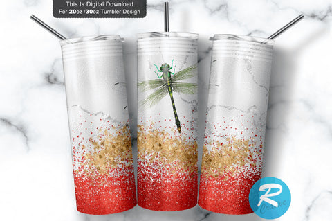 Dragonfly Tumble 20 oz / 30 oz Tumbler PNG Sublimation Regulrcrative 