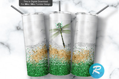 Dragonfly Tumble 20 oz / 30 oz Tumbler PNG Sublimation Regulrcrative 