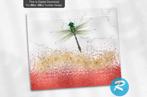 Dragonfly Tumble 20 oz / 30 oz Tumbler PNG Sublimation Regulrcrative 
